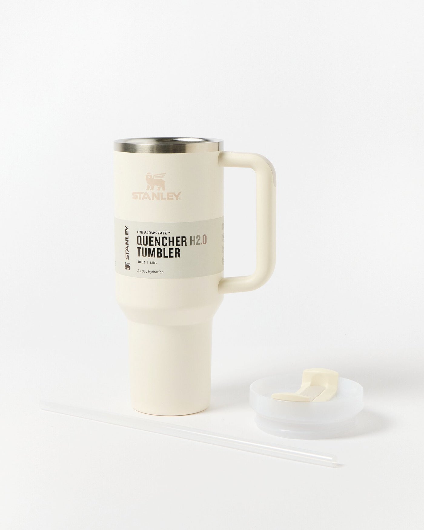 Cream Stanley Quencher H2.0 Flowstate 1.18L Insulated Travel Tumbler