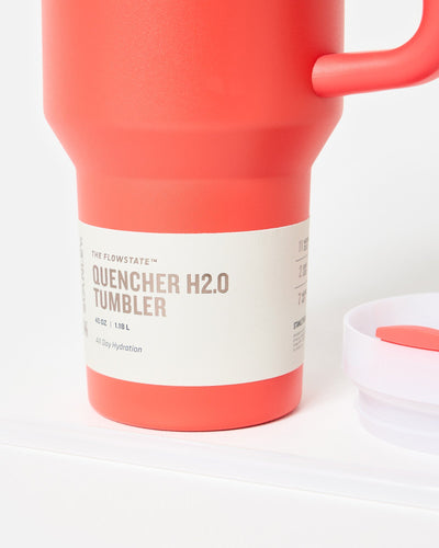 Hot Coral Stanley 40oz Quencher H2.0 FlowState Insulated Tumbler